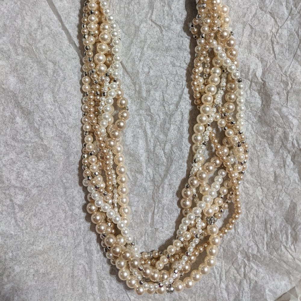 Faux pearl necklace